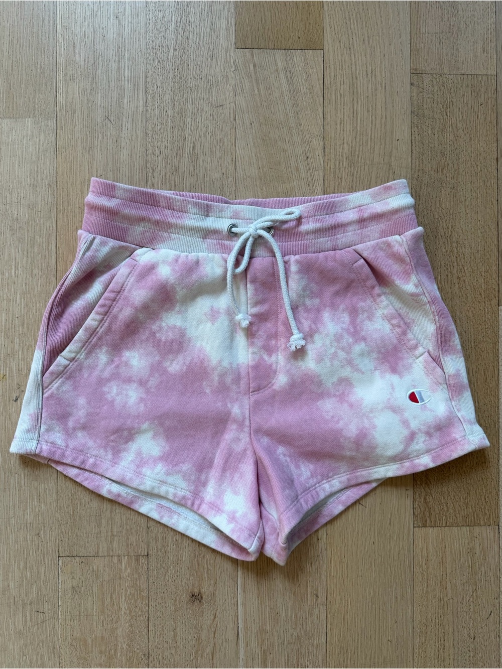 Champion reverse weave Pink Tie-Dye Women's Sweat Shorts - size M